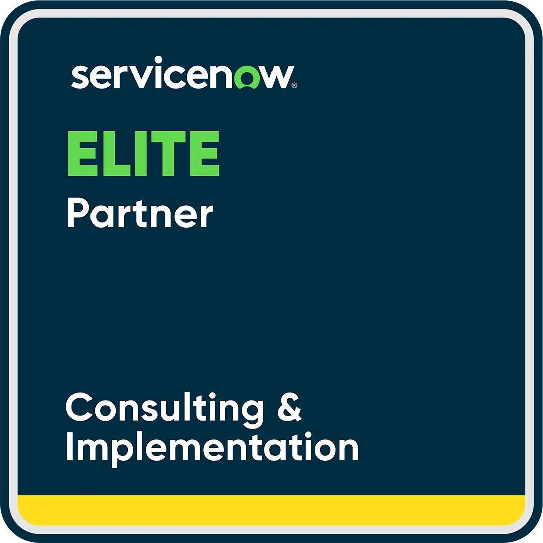 ServiceNow Elite Partner Badge – Consulting & Implementation