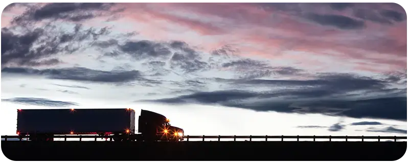 Truck on highway
